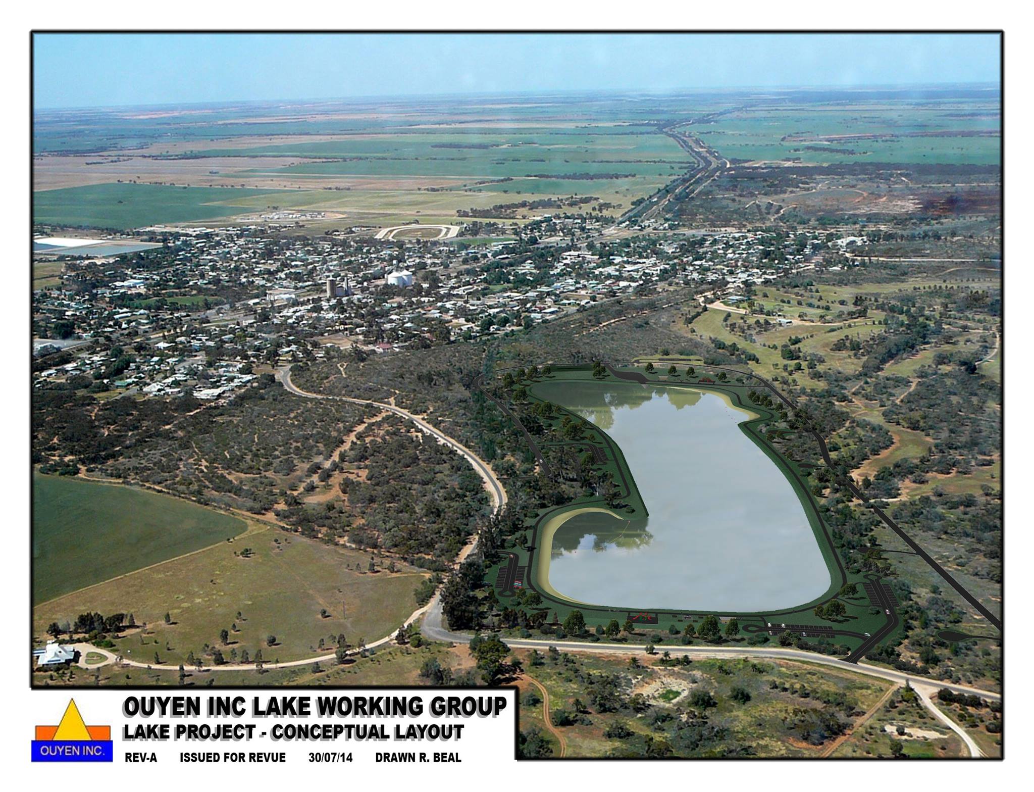 Conceptual layout of Ouyen Lake